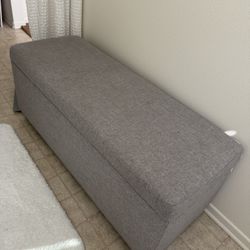 Grey  Storage Ottoman
