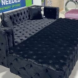 Black Tufted Sofa Sleeper 