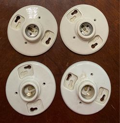 Four Ceramic Light Sockets