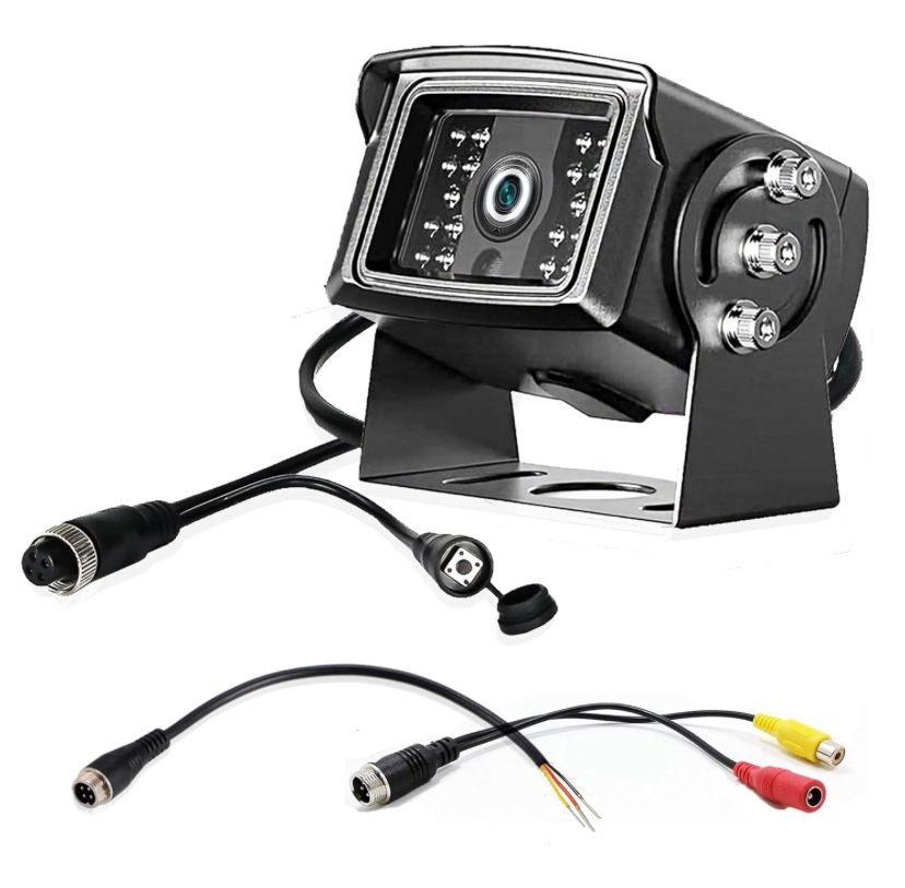 1080P HD Backup Camera for RV, PAL NTSC Reverse Camera with RCA&4 Pin M12 GX12 Connector for CVBS AHD