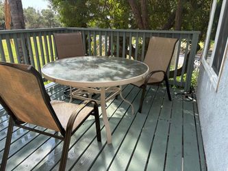 Patio chairs and table