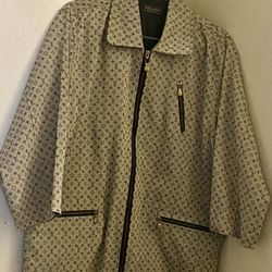 Preloved Vintage Louis Monogram Jacket In Black And Cream 