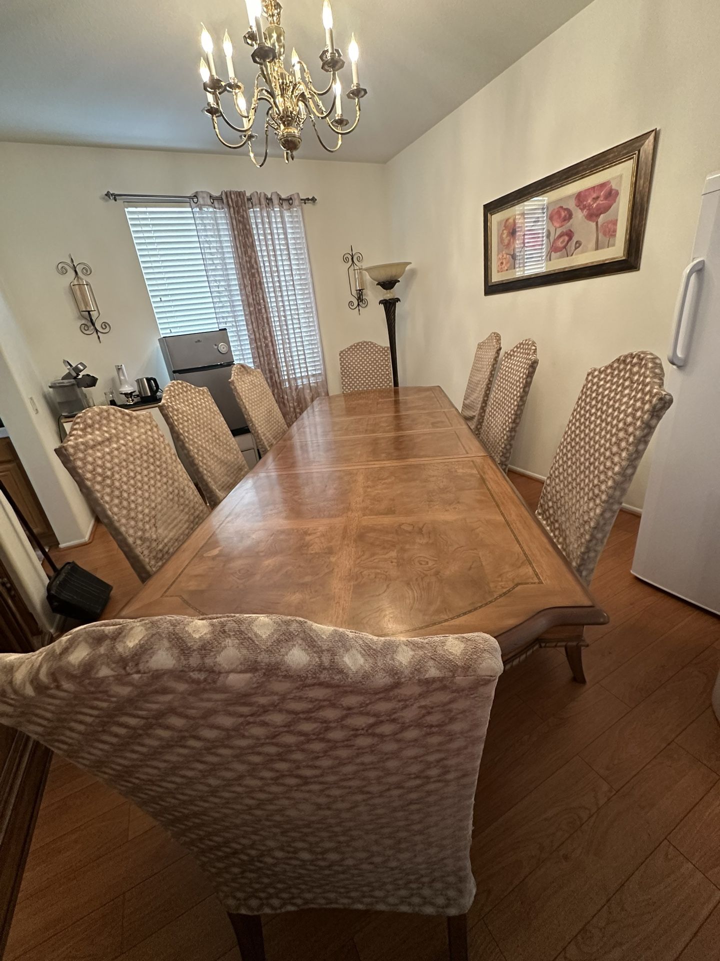 Table +8 Chairs And Cupboard