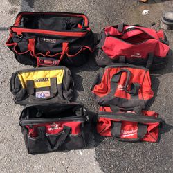 Tool bags and pouches., Husky, Milwaukee, Dewalt