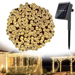 Solar Lights 36FT 100LED Solar String Lights Outdoor, Auto On/Off Waterproof Green Wire with 8 Modes Solar Lights for Outside Christmas Tree Decoratio