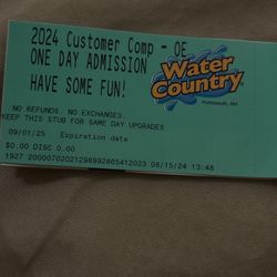 4 Water Country Park Tickets 