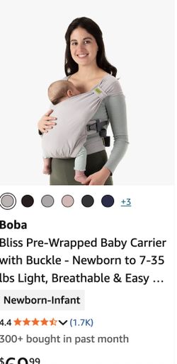Boba Baby Wrap Carrier New In Box