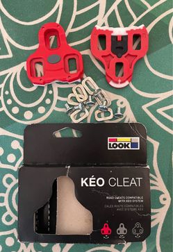 New Look KEO Road Bike Cleats Red 9° Float w/ Hardware