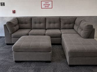 Free Delivery Today! Cleaned ! Ashley sectional couch with ottoman . No rips or stains. No pets. Great couch!