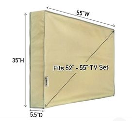 Brivic Outdoor TV Cover  Fits 52-55 inch Tv Set  (Flat Screen)