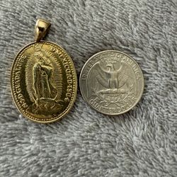 14k Solid Gold Heavyweight Religious Medal 10+ Grams