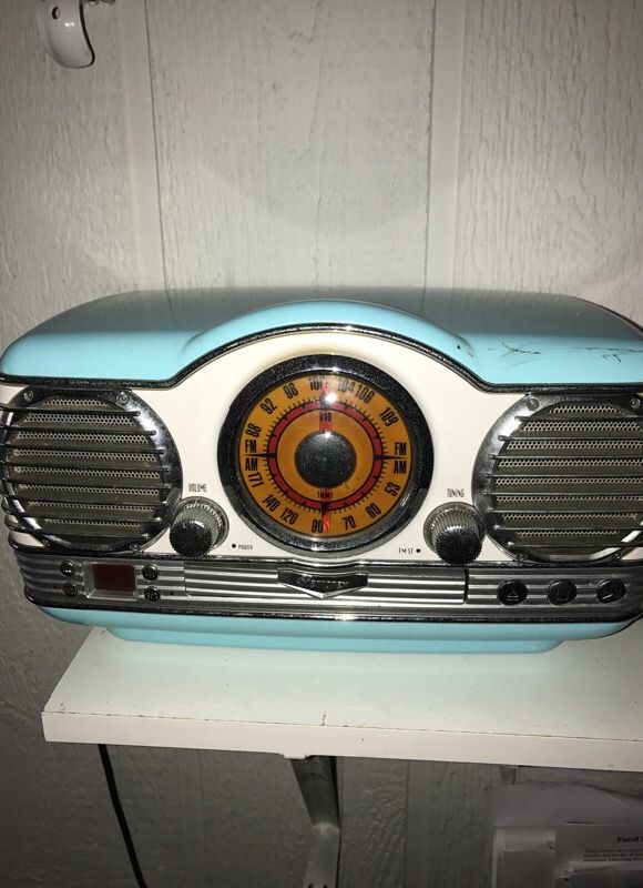 MemorexMTT3200TABLETOPFMAMRadioCDPLAYERTurquoiseRETRO50s