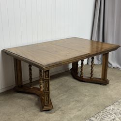 Large vintage wooden expandable Dining table