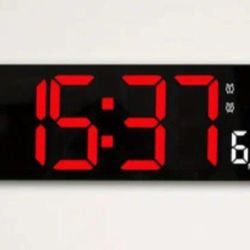 16" Digital Clock (Red) Large Numbers