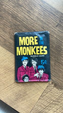 Vintage 1967 Donruss “More of the Monkees” Unopened Bubble Gum Pack