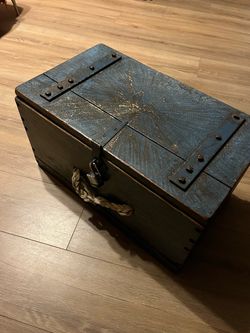 Vintage Solid Oak Wood Chest