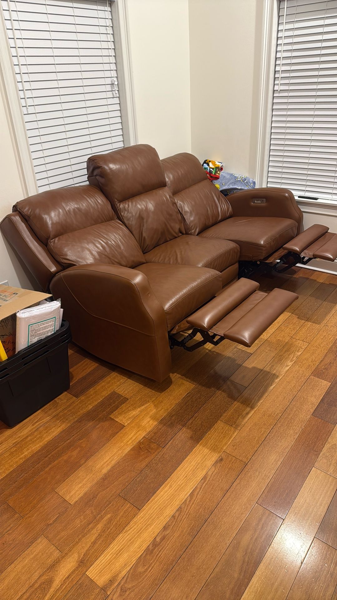 Klausner Leather reclining sofa