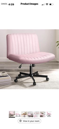 3 Pink criss cross chairs