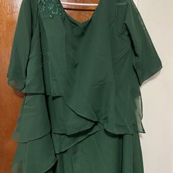 Green Long Dress 