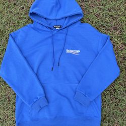 Balenciaga Blue Hoodie Size Medium