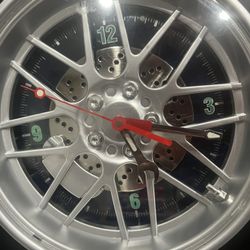 Car Turning Wheel Rim Tire Designer Clock