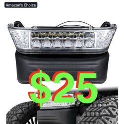 Upgrade Golf Cart Headlight Kit with Bumper for Club Car Precedent 2004-UP, Golf Cart Front LED Light Kit Replacement 12V for Club Car Precedent