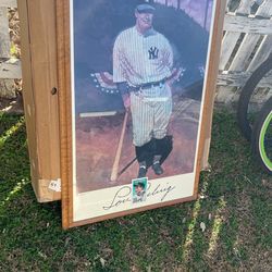 Lou Gehrig Framed Poster