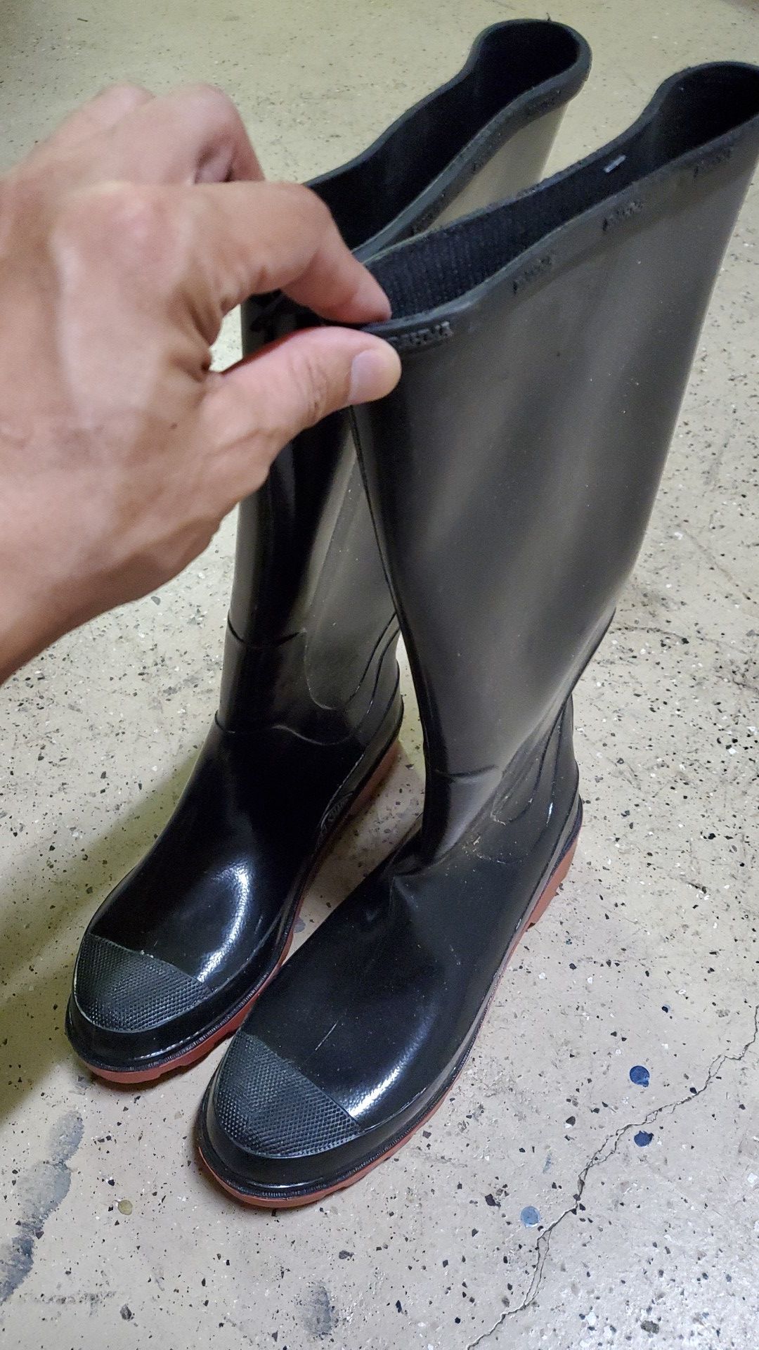 rain boots WEATHER RITE Waterproof Steel Shank Rubber Slip Resistance Boots Size Mens 10