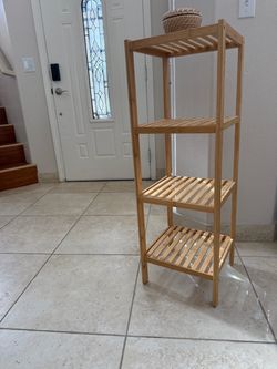 Wood shelves