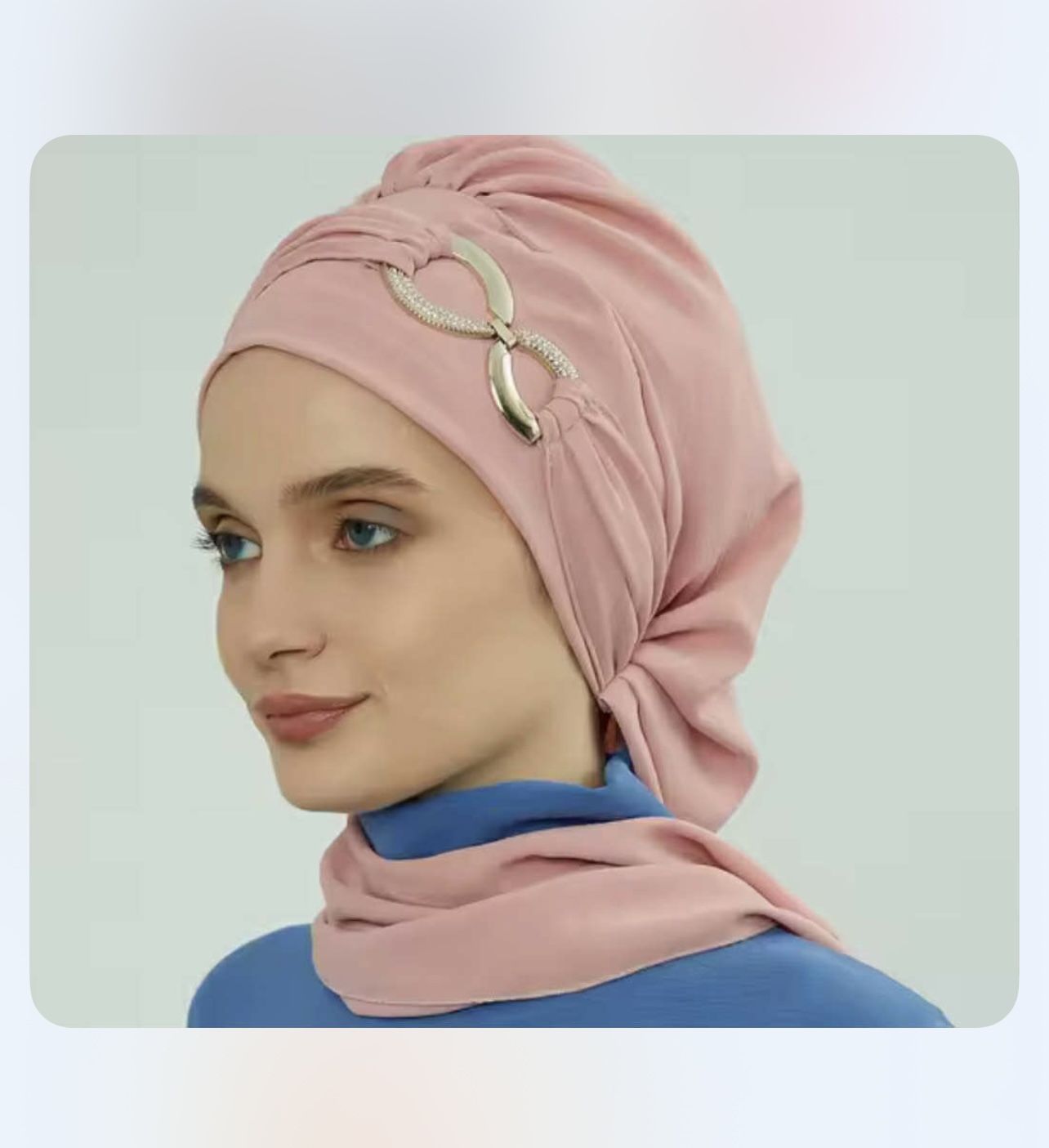 Elegant Pink Turban with Rhinestone Accent I have different colors $20 each 