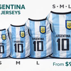 Argentina Dog Jersey 🇦🇷 | Sizes S–XL | From $9.99