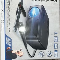 Karaoke projector with screen