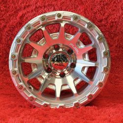 17" 6x139 Fortress Fuel Silver Machined Wheels