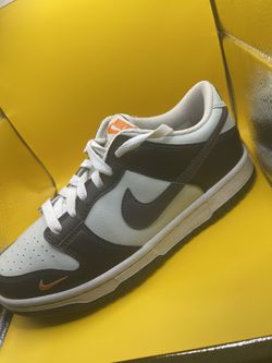 Size 5.5 Y - Dunk Low “Mini Swoosh - Black Bright Mandarin  