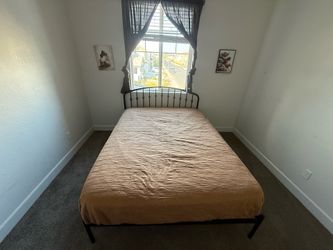 Queen Frame and Pillowtop Matress.