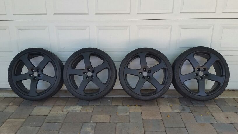 Original 22" Rinspeed C5-1 Wheels W/Used Pirelli Scorpion P Zero Tires