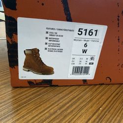 New Women’s Steel Toe Work Boots – Size 6W