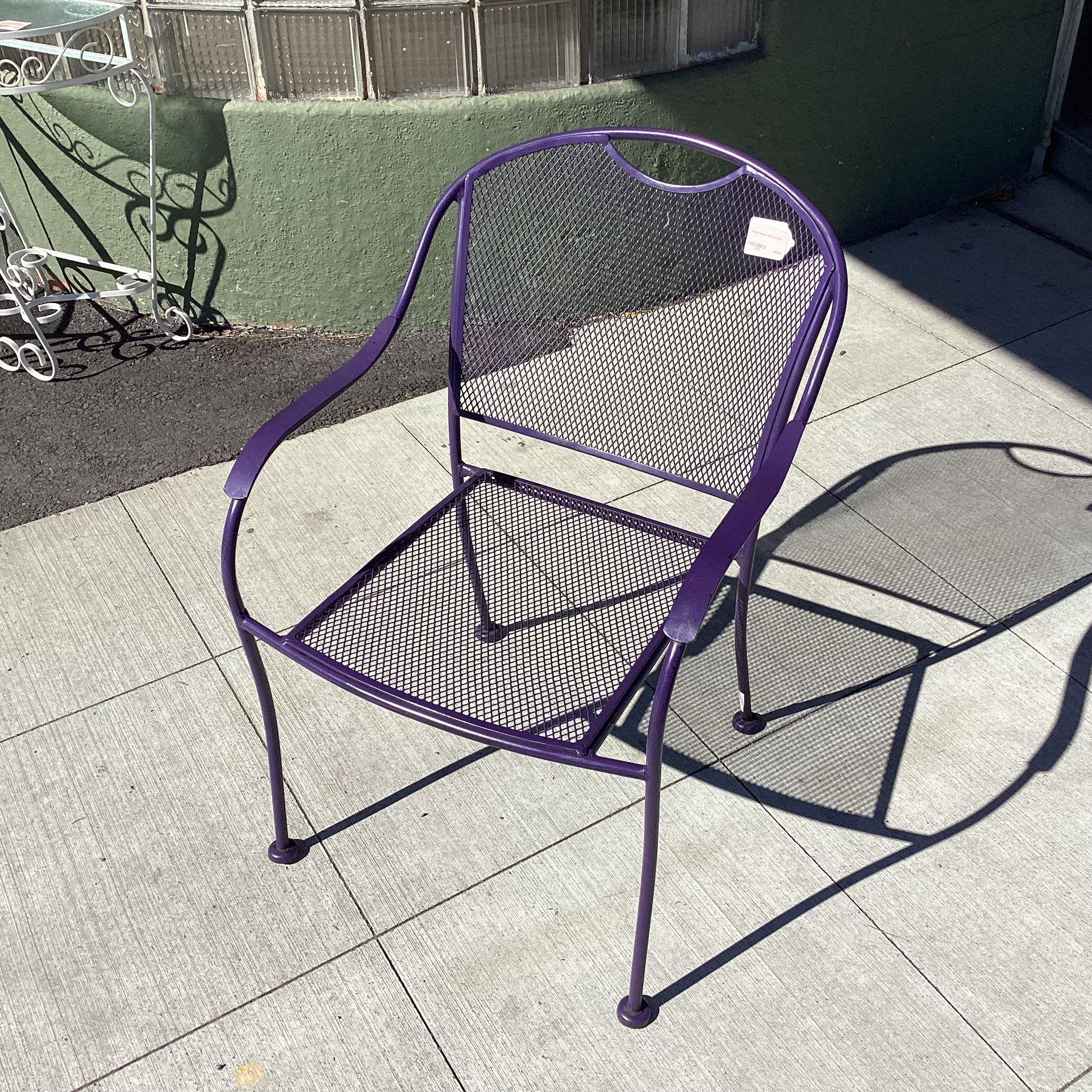 Purple Metal Outdoor Chair (Two Available)