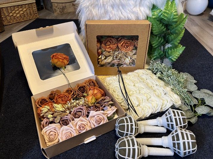 New, Silk Florals DIY Set To Make Up To 8 Wedding Bouquets Or Event Decor