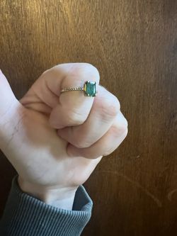 Emerald Rose Gold Ring