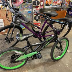 New Kids Green Bike 20 Inch $70 Adult Purple Bike $289 New! 