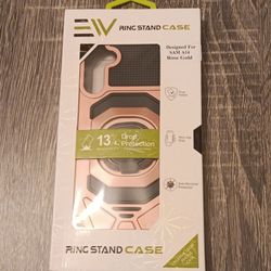 Samsung A14 rose gold Ring Stand protective phone case