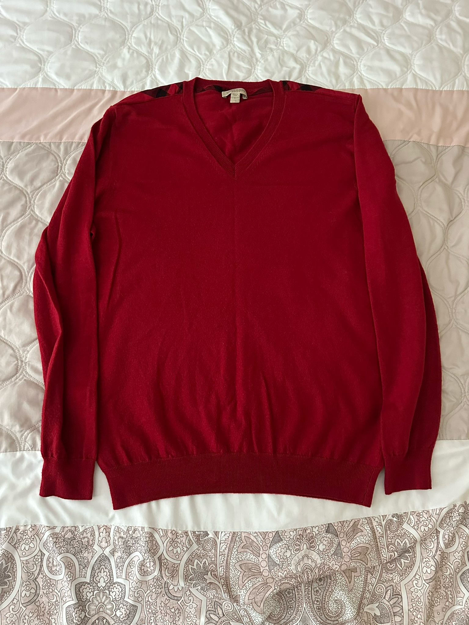 Red Burberry Sweater XL