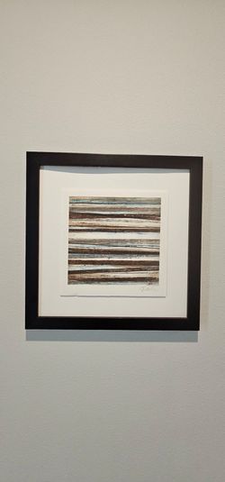 Framed Abstract Horizontal 8 Stripe Art Print