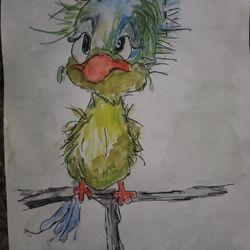 Watercolor PAINTING Cute For Any Occasions  Bird 