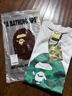 Green camo bape tee