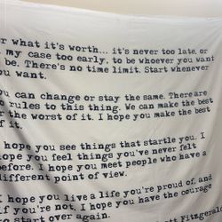 Cloth Quote Hanging