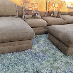 sectional couch with ottoman free delivery 