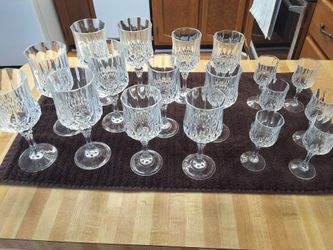 18 Vintage Cristal D'Arques  Crystal  Glasses