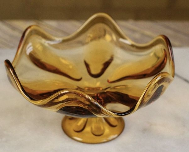 Vintage Viking Glass Amber